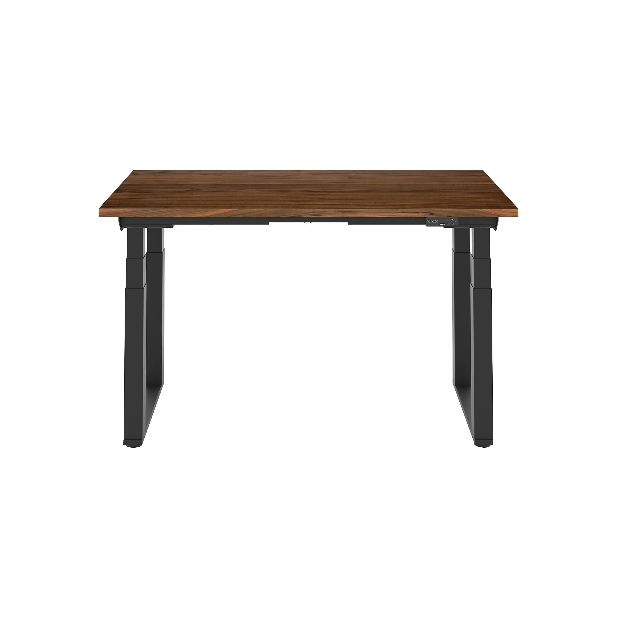 Flexispot E7q 60"w Electric Adjustable Standing Desk, Black Walnut/black