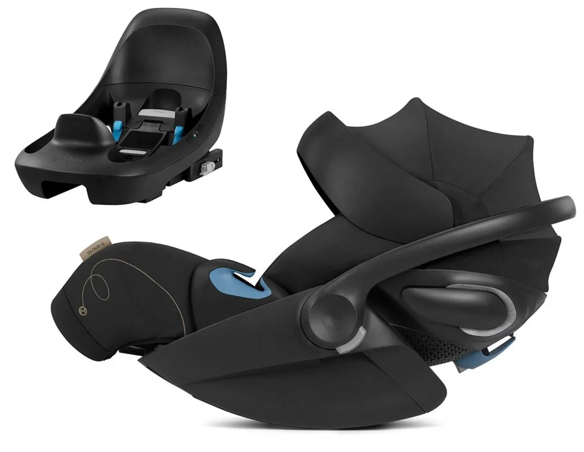 Cybex Open Box Cloud G Basic Comfort Extend Reclining Infant Car Seat With Anti-rebound Bar - Moon Black