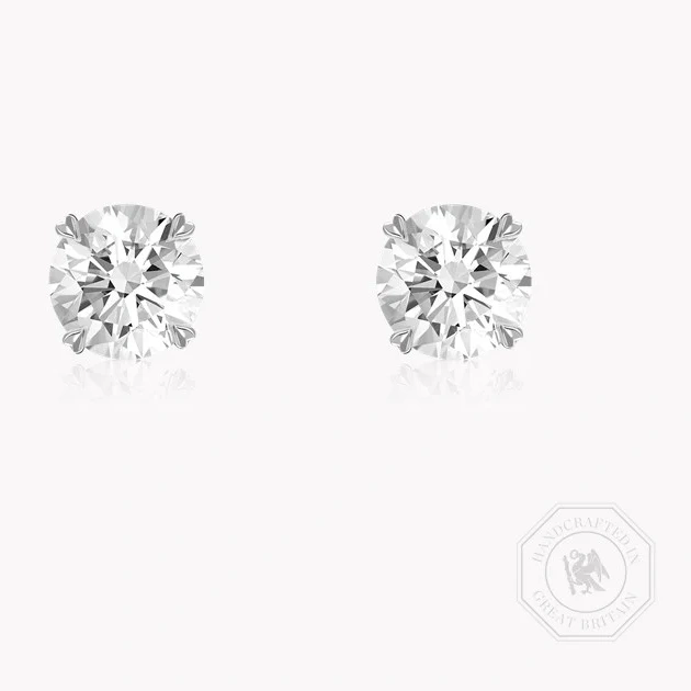 Windsor 1.10ct Diamond Stud Earrings In 18ct White Gold