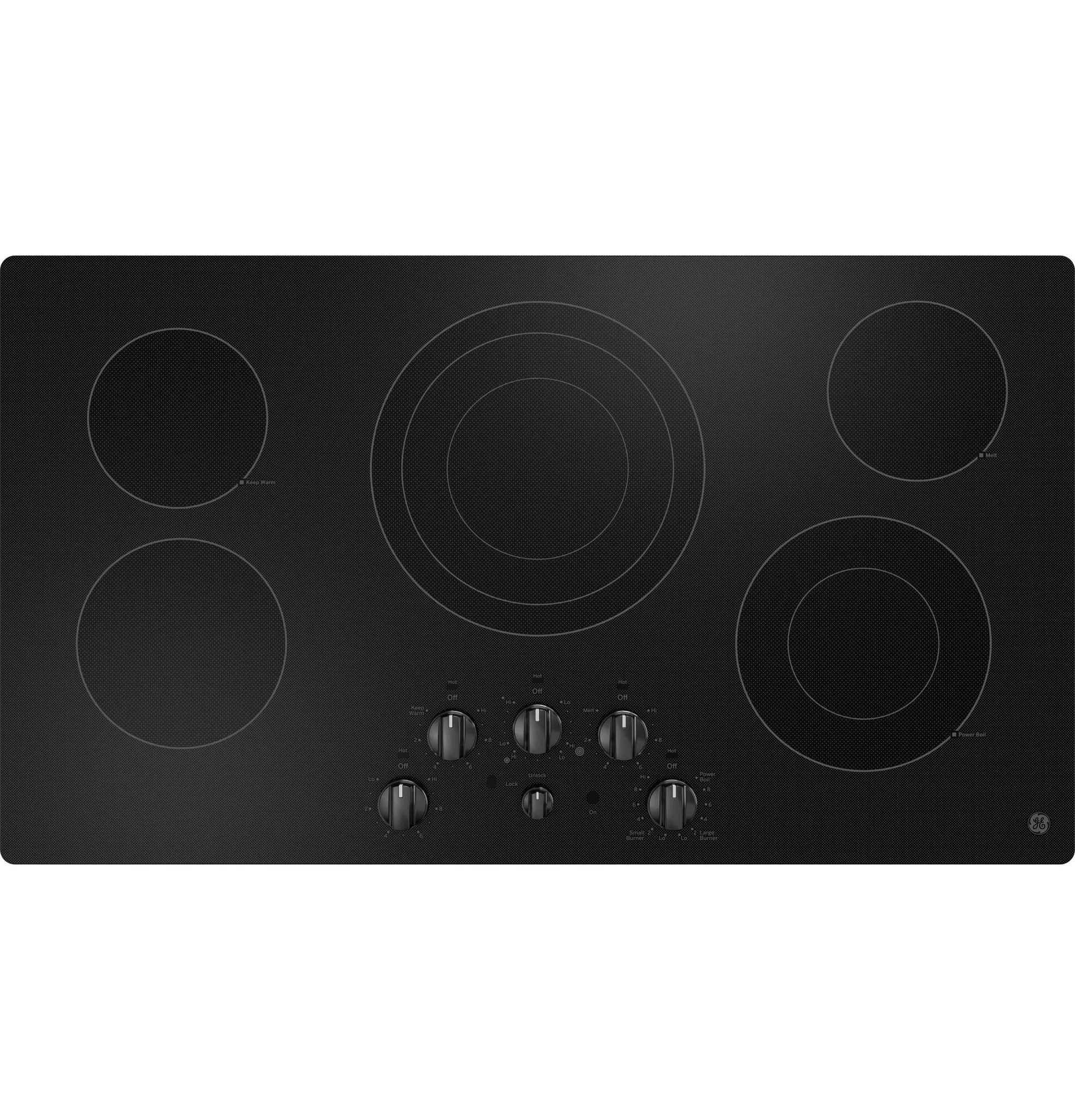 Ge Appliances Jep5036dtbb Ge® 36" Built-in Knob Control Electric Cooktop -jep5036dtbb