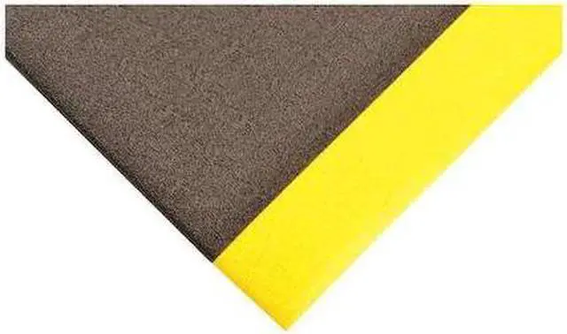 Notrax 415s0410by Black/yellow Antifatigue Runner 4 Ft. W X 10 Ft. L, 3/8", Pvc