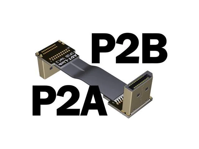 Dp To Dp Male To Male Extension Cable Displayport-compatible Dp1.2 Adapter Flat Cord For Graphics Card W Gold-plated Connector(p2a-p2b)(15cm)