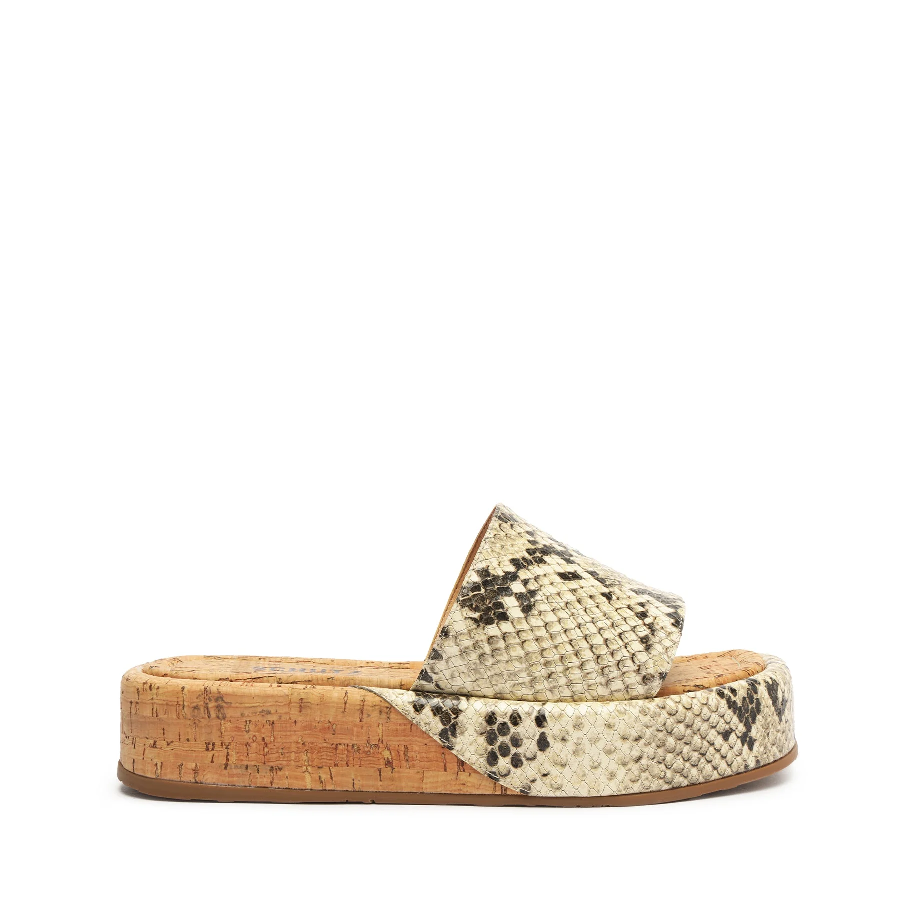 Yara Snake-embossed Leather Sandal