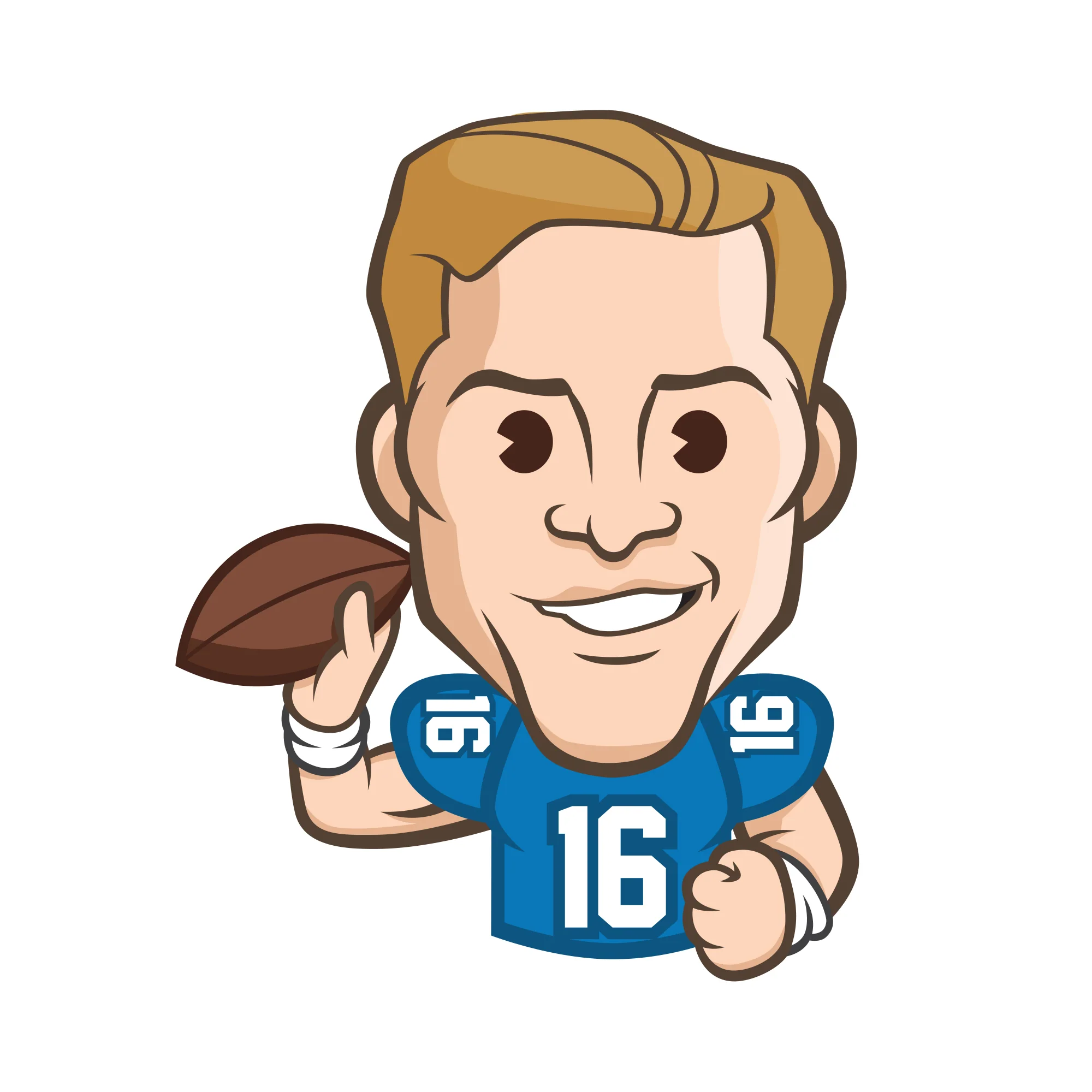 Jared Goff Emoji - Big Head - Official Nflpa - Detroit Lions - Foam Core Cutout - 23w X 29h