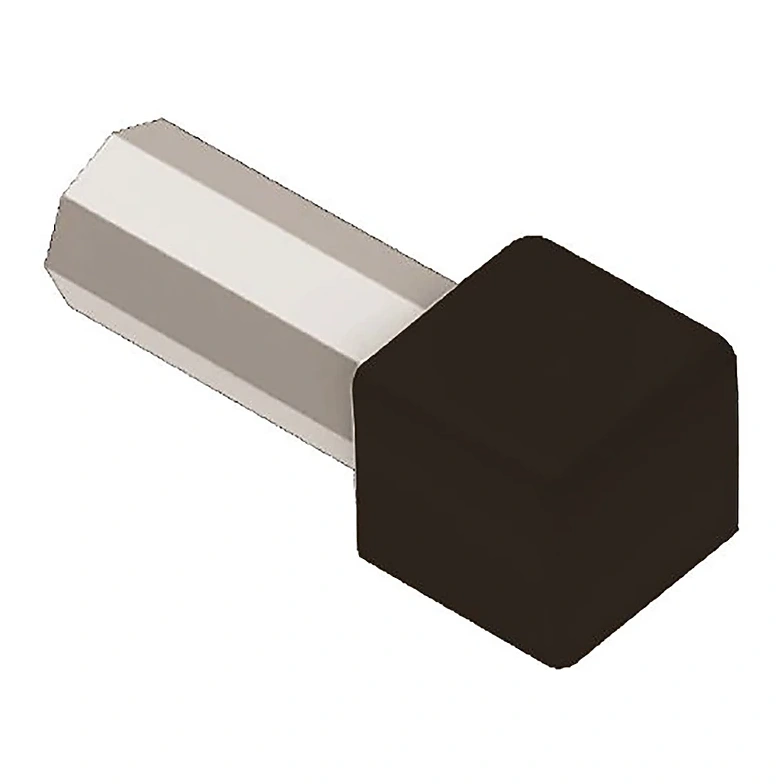 Schluter Systems Quadec 0.438‑in W X 1.0‑in L Black Brown Color‑coated Aluminum Outside Corner Tile Edge Trim Ed/q110sb