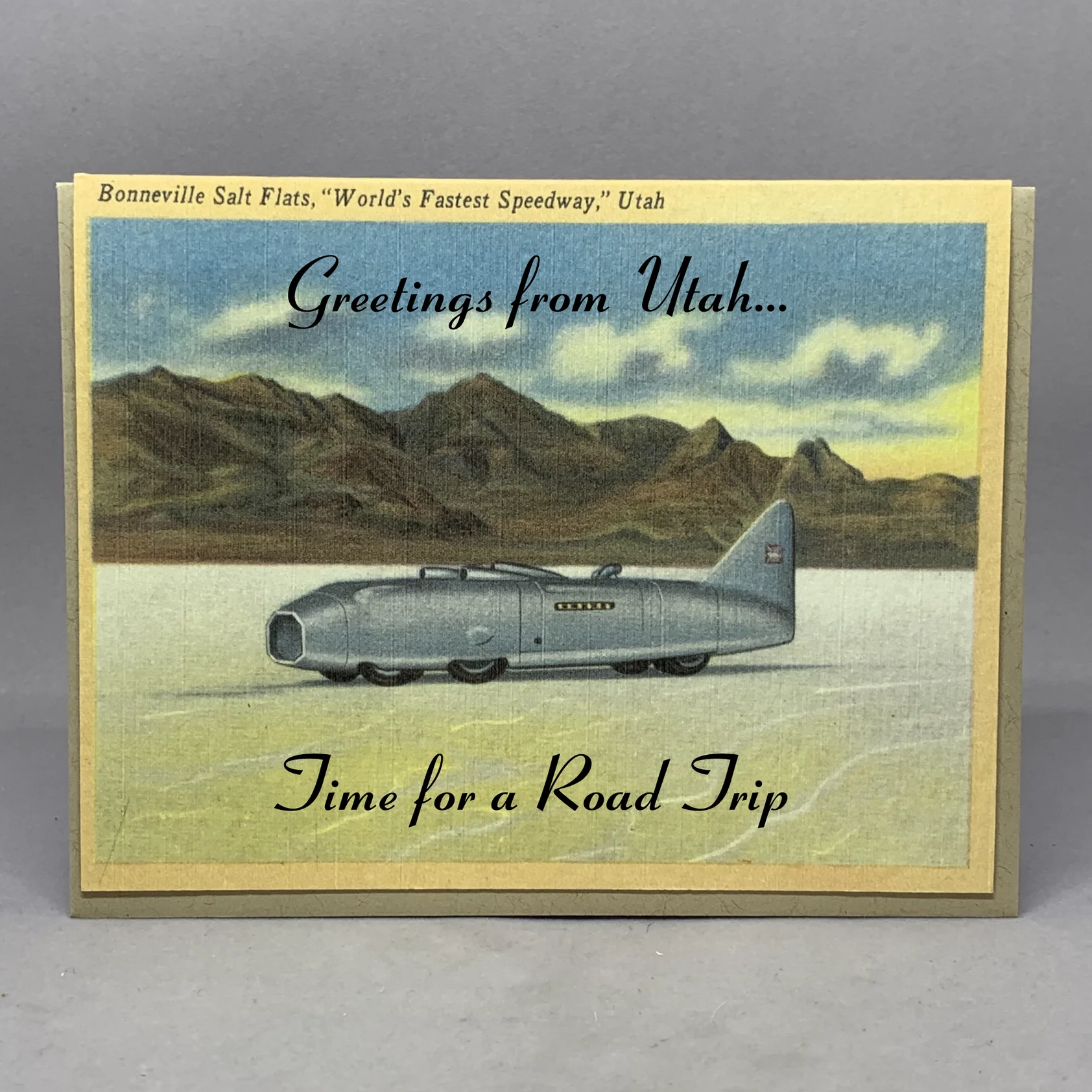 Vintage Utah Salt Flats Card