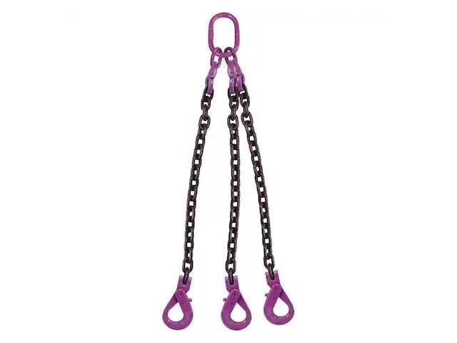 Us Cargo Control 38g100tosl-10 3/8" X 10' - 3 Leg Chain Sling W/ Self-locking