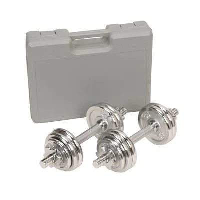 Sunny Health & Fitness Chrome Dumbbell Set - 33lbs