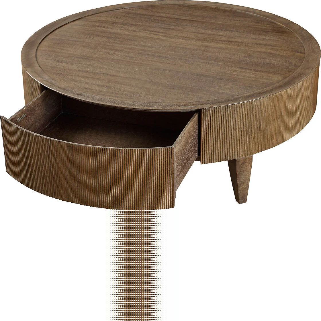 Reeded Round Cocktail Table