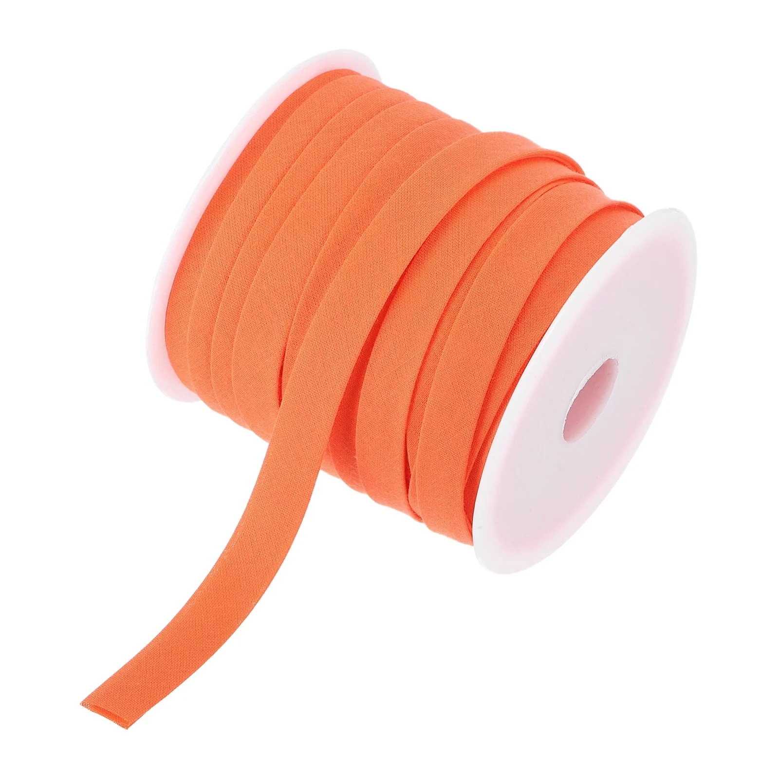 1/2 Inch Double Fold Bias Tape Continuous Bulk Bias Tape (orange 25 Yards)