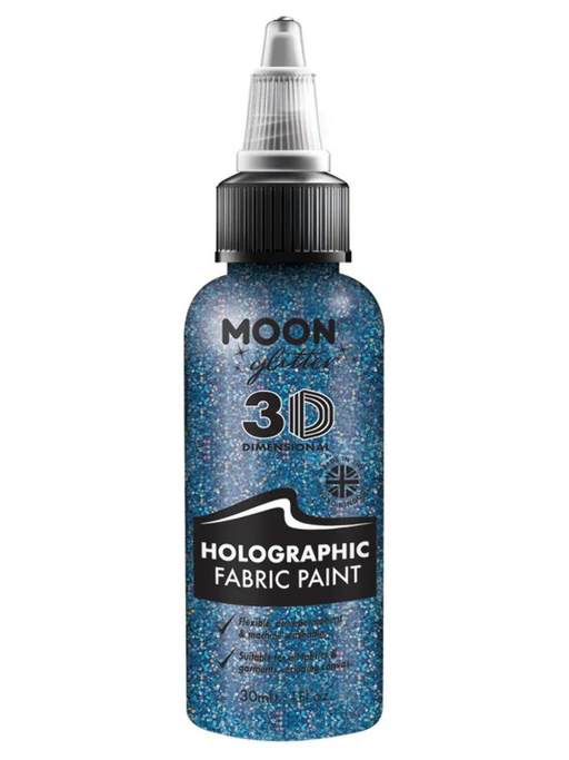 Moon Glitter Holographic Glitter Fabric Paint - Green