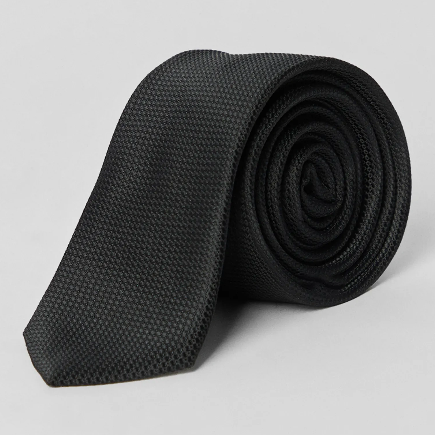 Black Textured Tie