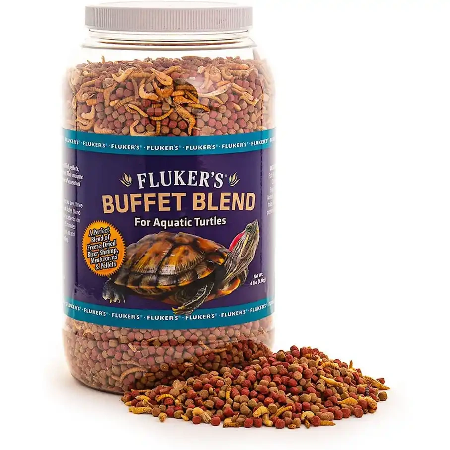 Fluker's Buffet Blend Aquatic Turtle Food, 4‑lb Jar