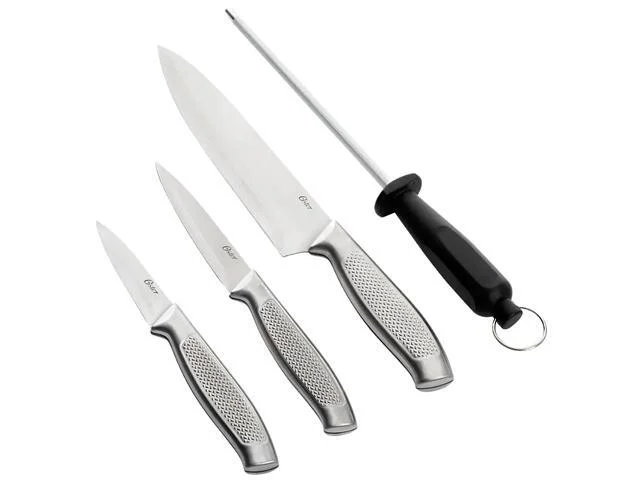 Oster 111914.04 Edgefield 4 Piece Cutlery Set - Stainless Steel Handle - 1.8/1.5 Mm - Clam Pack