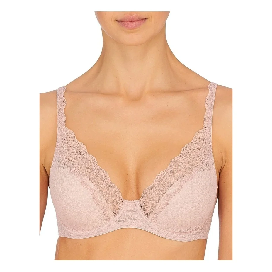 Natori Beyond Wired Convertible-to-racerback Lightly-padded Lace Bra In Rose Beige/pink Pearl