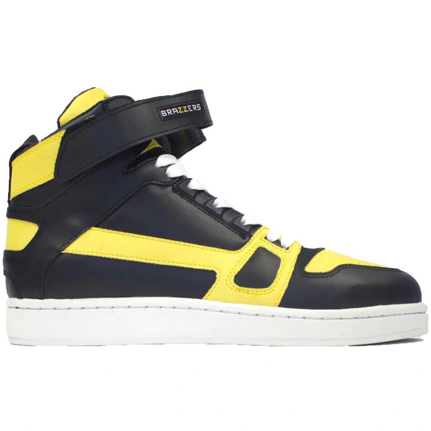 Ssur X Brazzers High Top Shoe Black Yellow White Men's