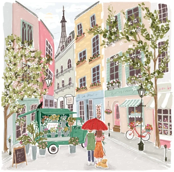 Parisian Street In Spring - 500
