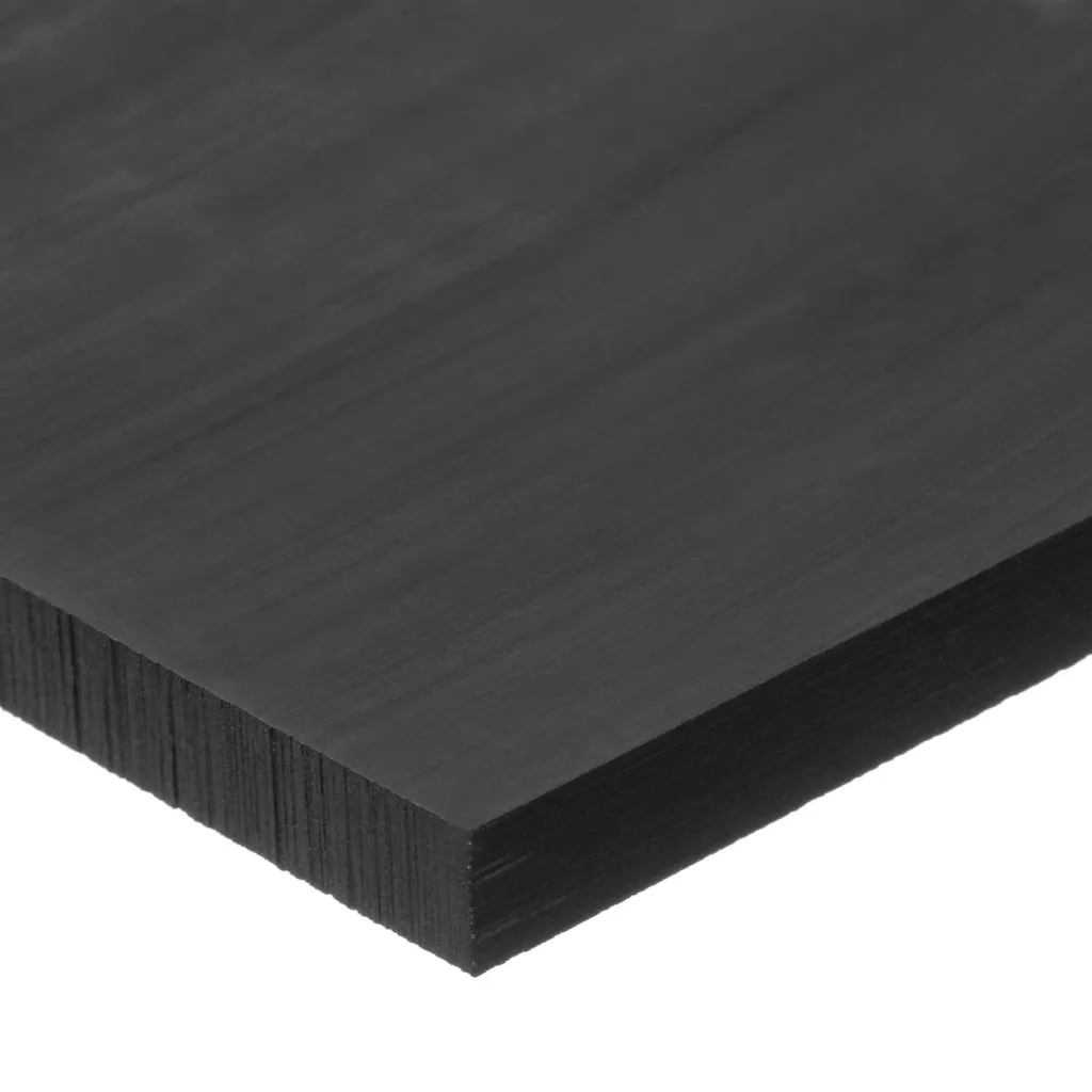 Black Uhmw Polyethylene Plastic Bar - 1/4" Thick X 1" Wide X 48" Long