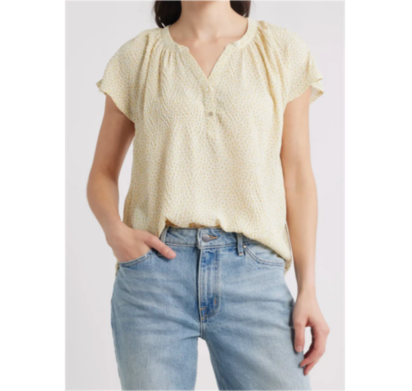 Ss Dolman W/henley Placket (ws) – Xs