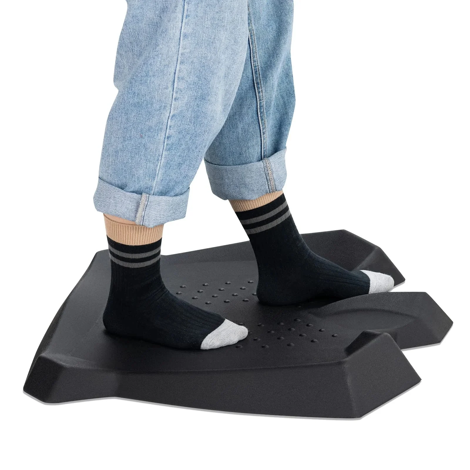 Komfott Anti Fatigue Mat, Not-flat Standing Mat W/ Foot Massage Points Diverse Terrain & Beveled Edges For Home Kitchen Office