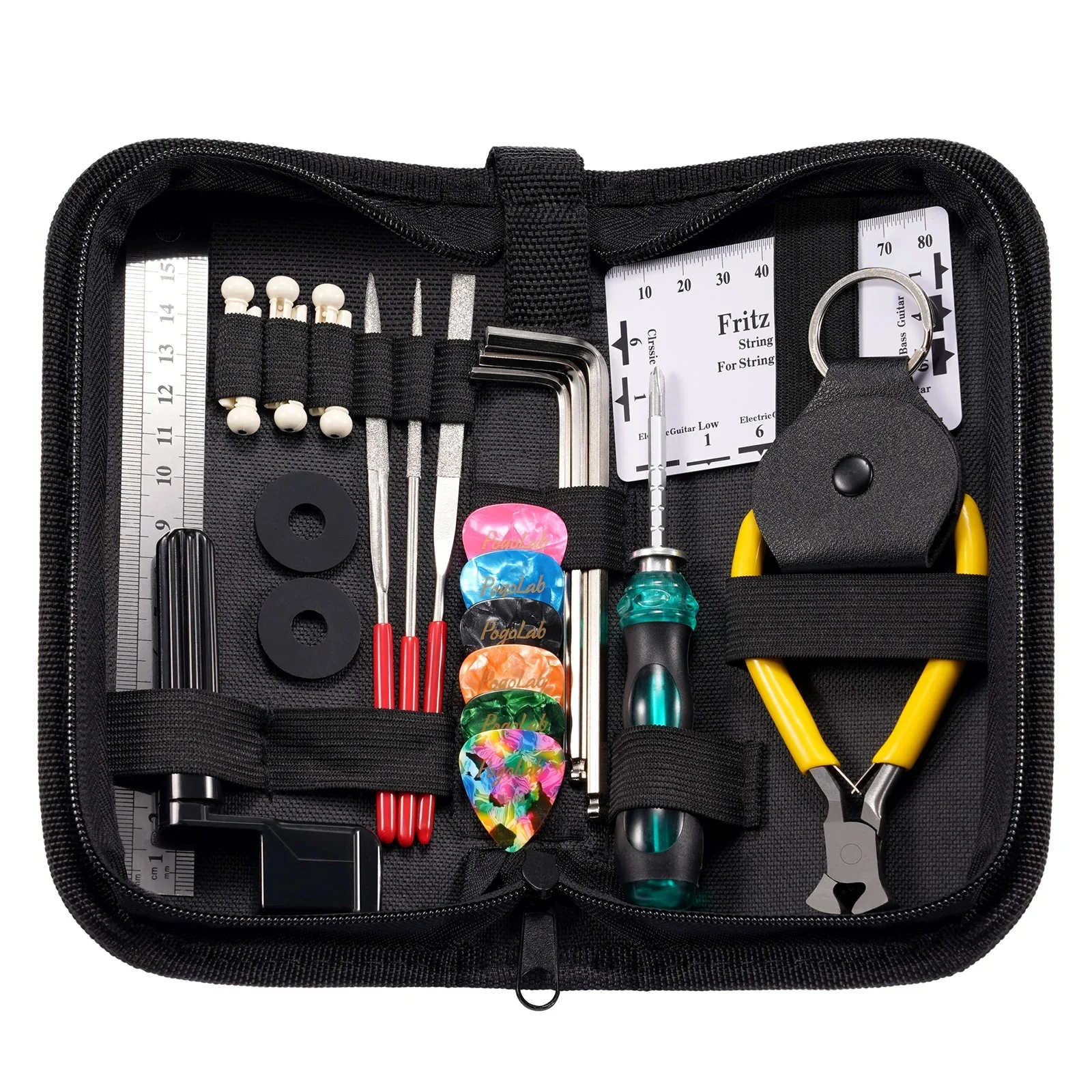 27pcs Guitar Care Cleaning Repair Tool Kit Luthier Setup Maintenance Tools Set