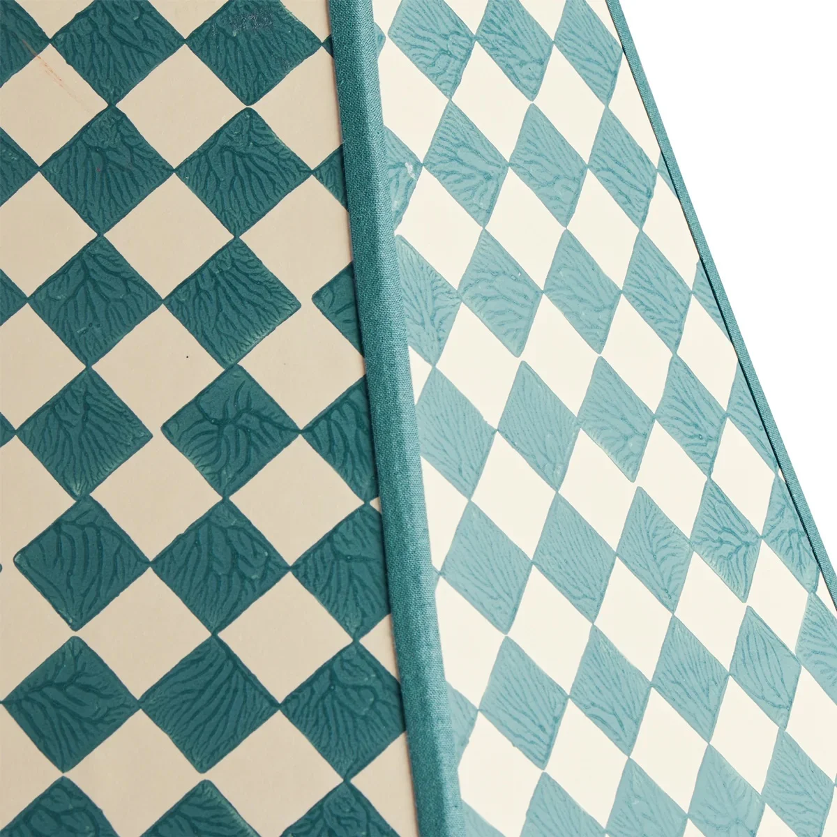 14 Inch Milford Check Hexagon Shade In Seafoam