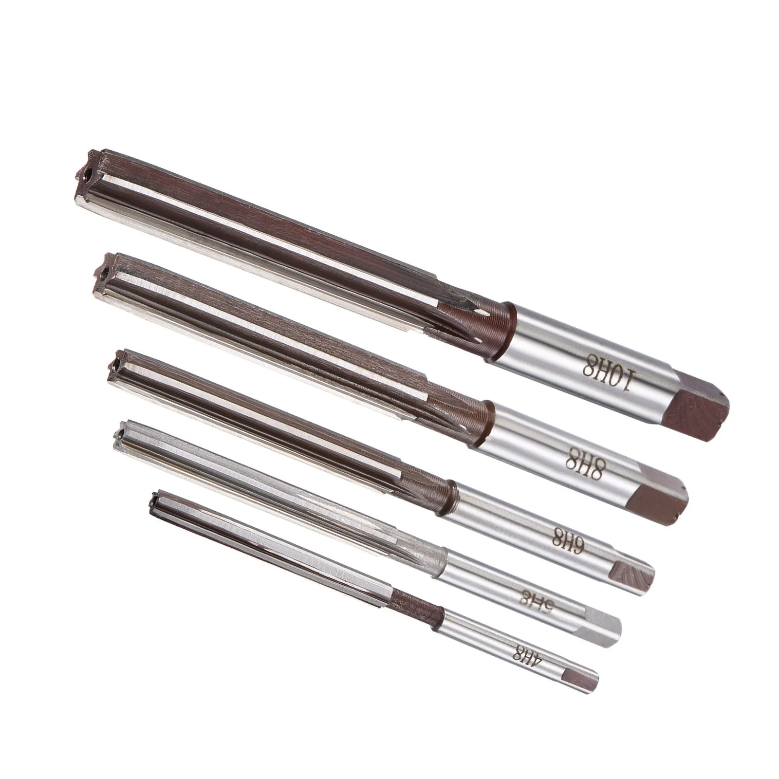 Hand Reamers Set 4mm-10mm 6 Flutes 5 Pieces For Aluminum, Copper, Plastic