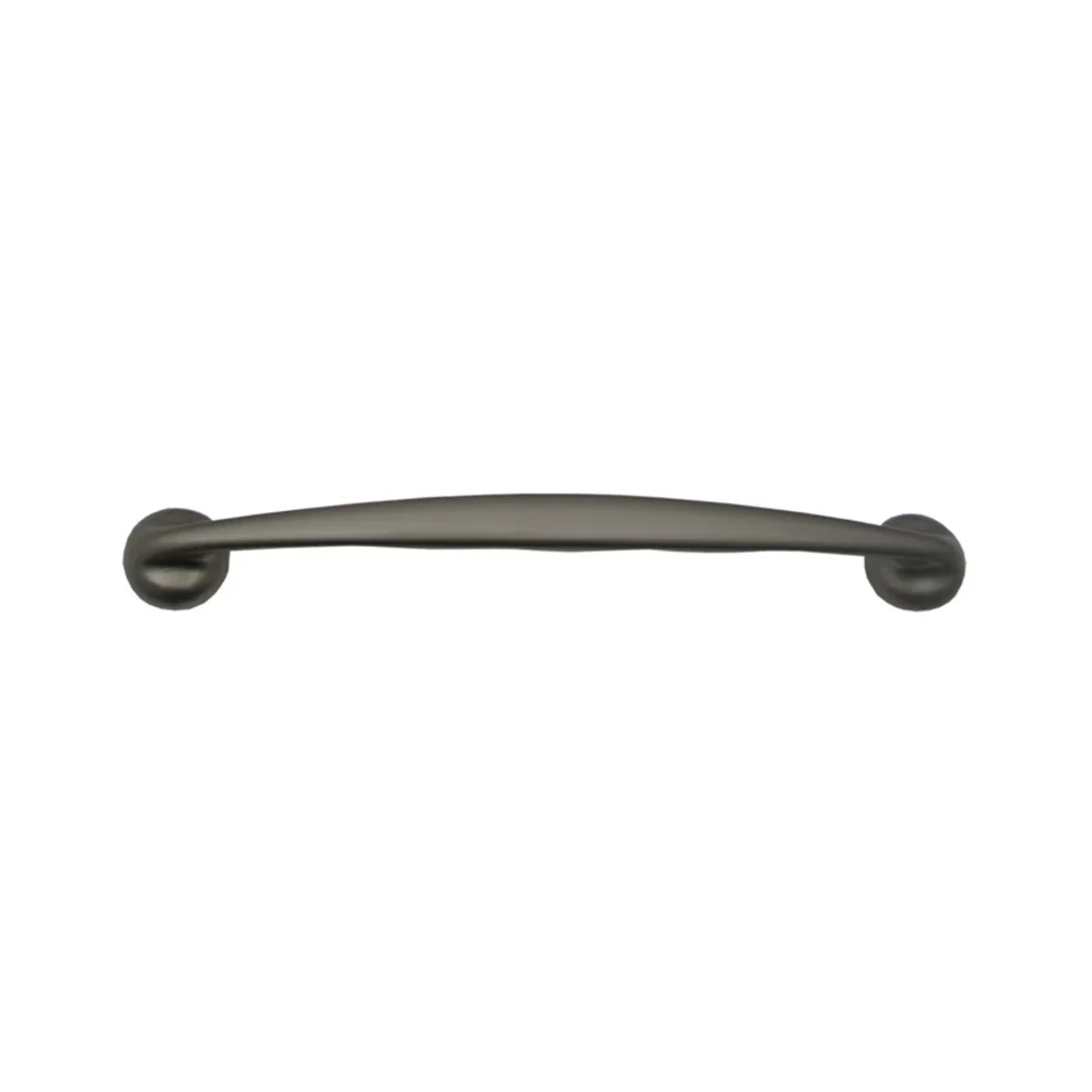 Solid Brass Curved Pull Handle With Grip Notches