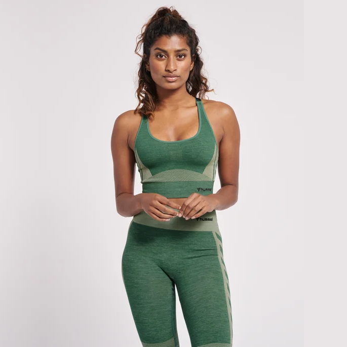 Hummel Clea Seamless Sports Top - Laurel Wreath/lily Pad Melange