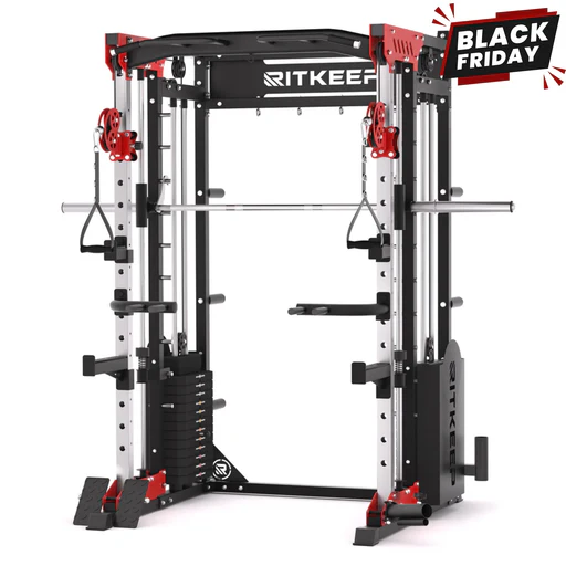 Pmax 5600 Home Gym Smith Machine - Integrated Weight System - Black (2025 Version)/320 Lb/rab 3000 (black)