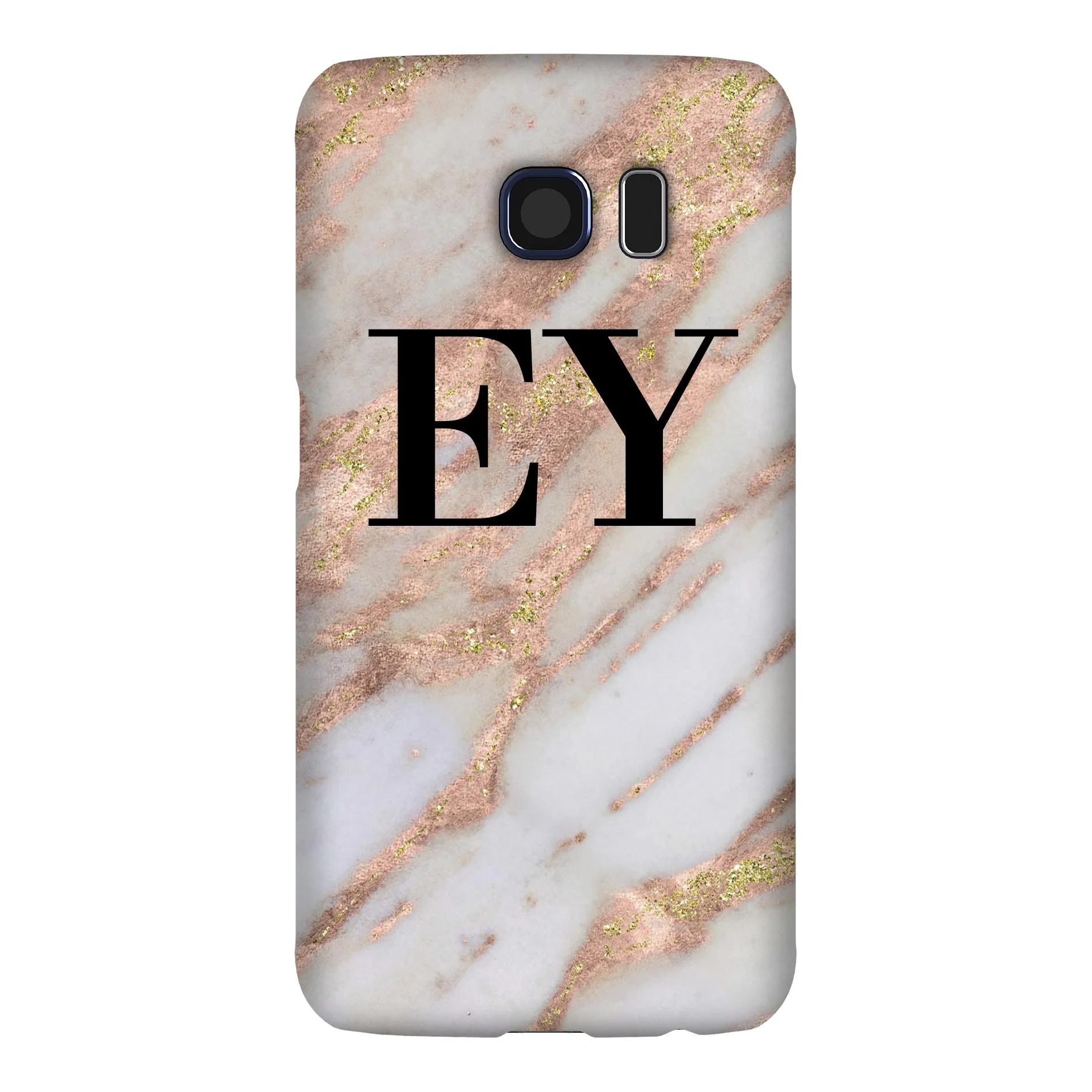 Personalised Aprilia Marble Initials Samsung Galaxy S6 Case - Standard Case
