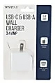 Vivitar Usb-c And Usb-a Wall Charger, White