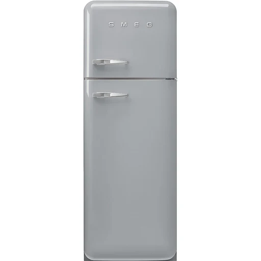 Fab30 60cm 50s Style Right Hand Hinge Freezer Fridge - Silver