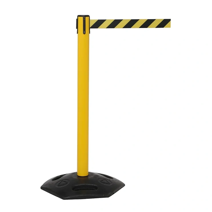 Queue Solutions Weathermaster 250 2" Yellow Nylon Crowd Control Belt Barrier, Yellow (wmr250y-yw110)