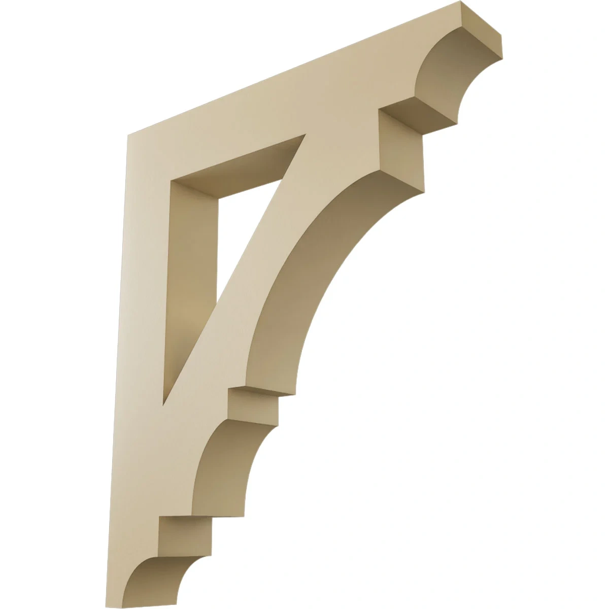 Signature Urethane Bracket, Balboa Style, Cove Ends, 5 1/2"w X 32"d X 38"h, Primed Tan – Ekena Millwork