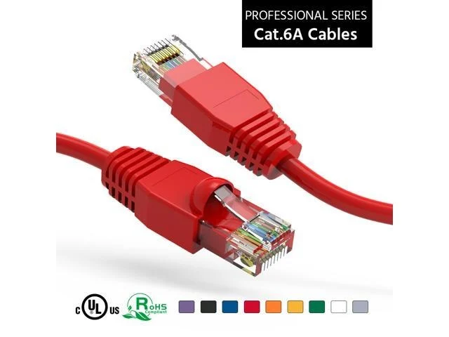 60cat6a-6rd 6 Ft Cat6a Red Ethernet Cable