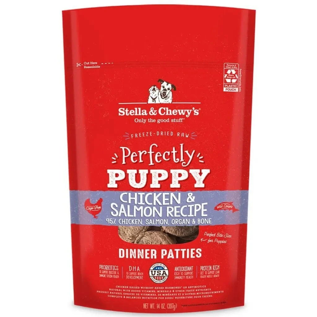 Perfectly Puppy Freeze-dried Raw Dinner Patties - Chicken & Salmon 5.5oz