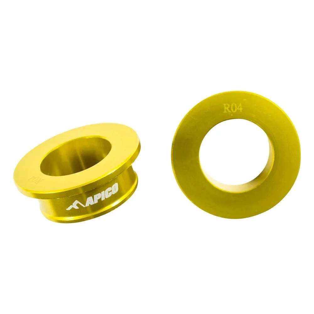 Apico Rear Wheel Spacers For Suzuki Rm 125/250 2001-2008 Gold