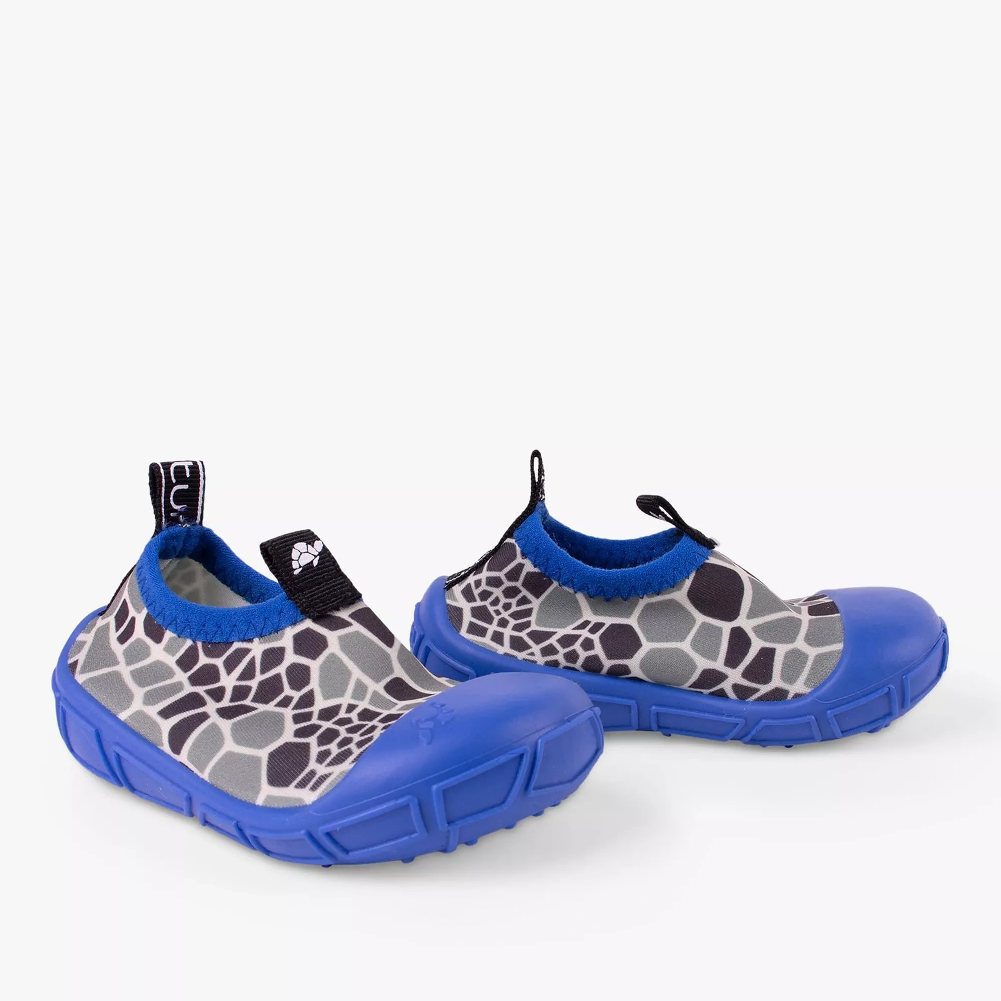 Turtl Kids' Recycled Aqua Slip On Shoes, Blue/grey, 3-4