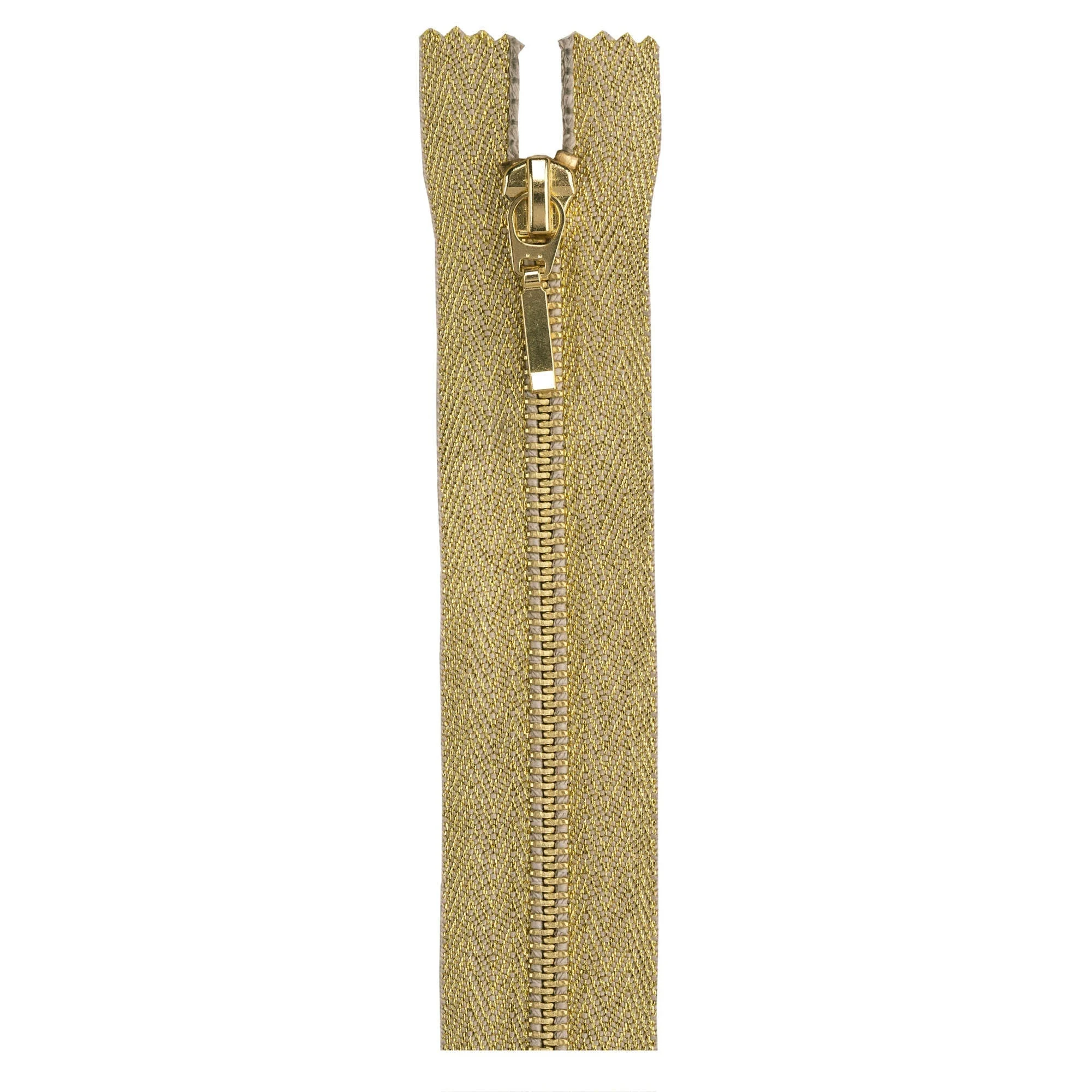 Coats & Clark Metallic Closed End Zippers - Gold (metallic)