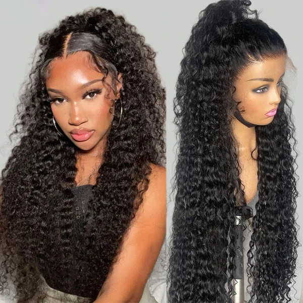 Deep Wave 13x4 Lace Frontal Wig Undetectable Invisible Hd Lace Front Human Hair Wigs