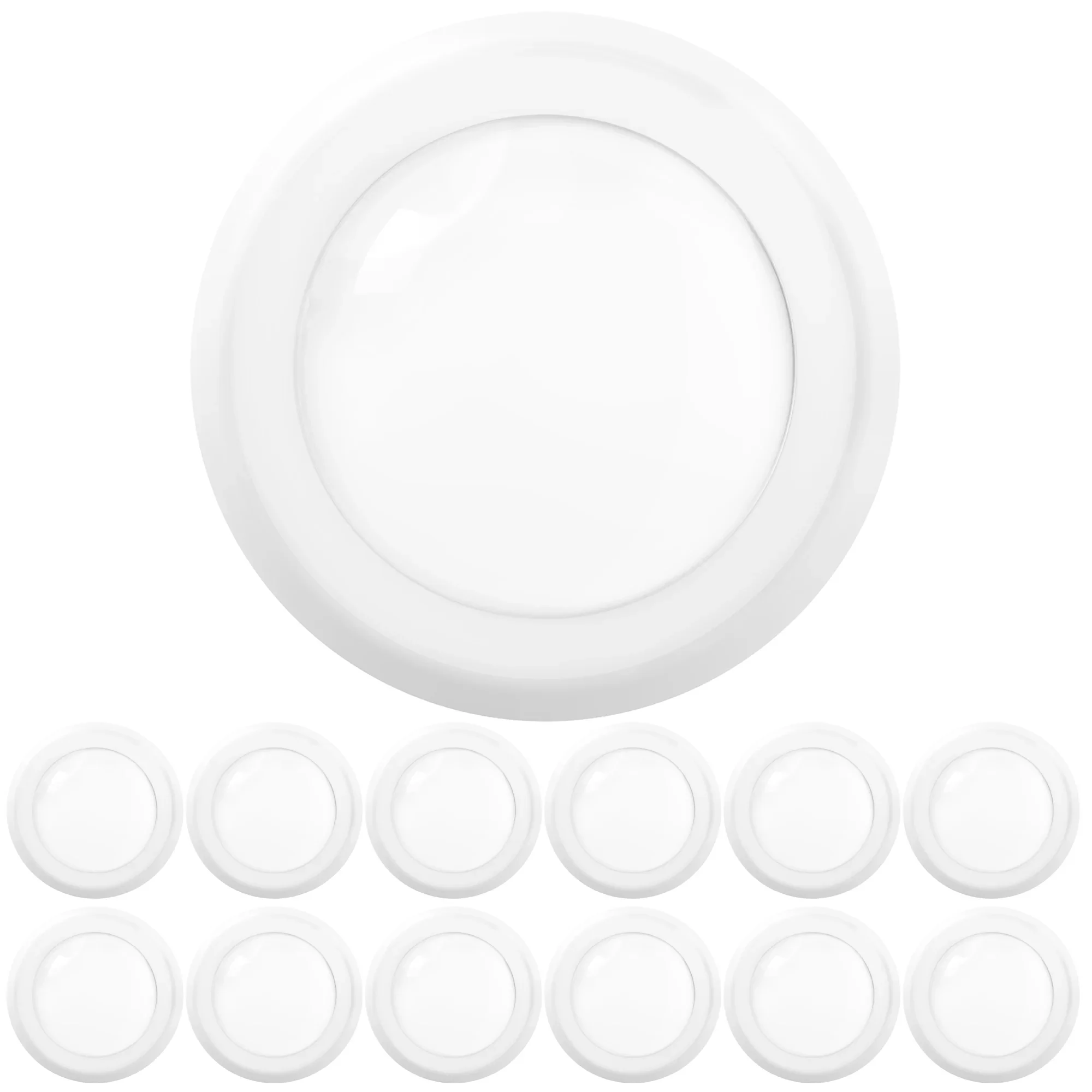 Recessed Led Lighting, 5/6 Inch, Disk Downlight, 15w, 1050 Lumens - 4000k/12-pack