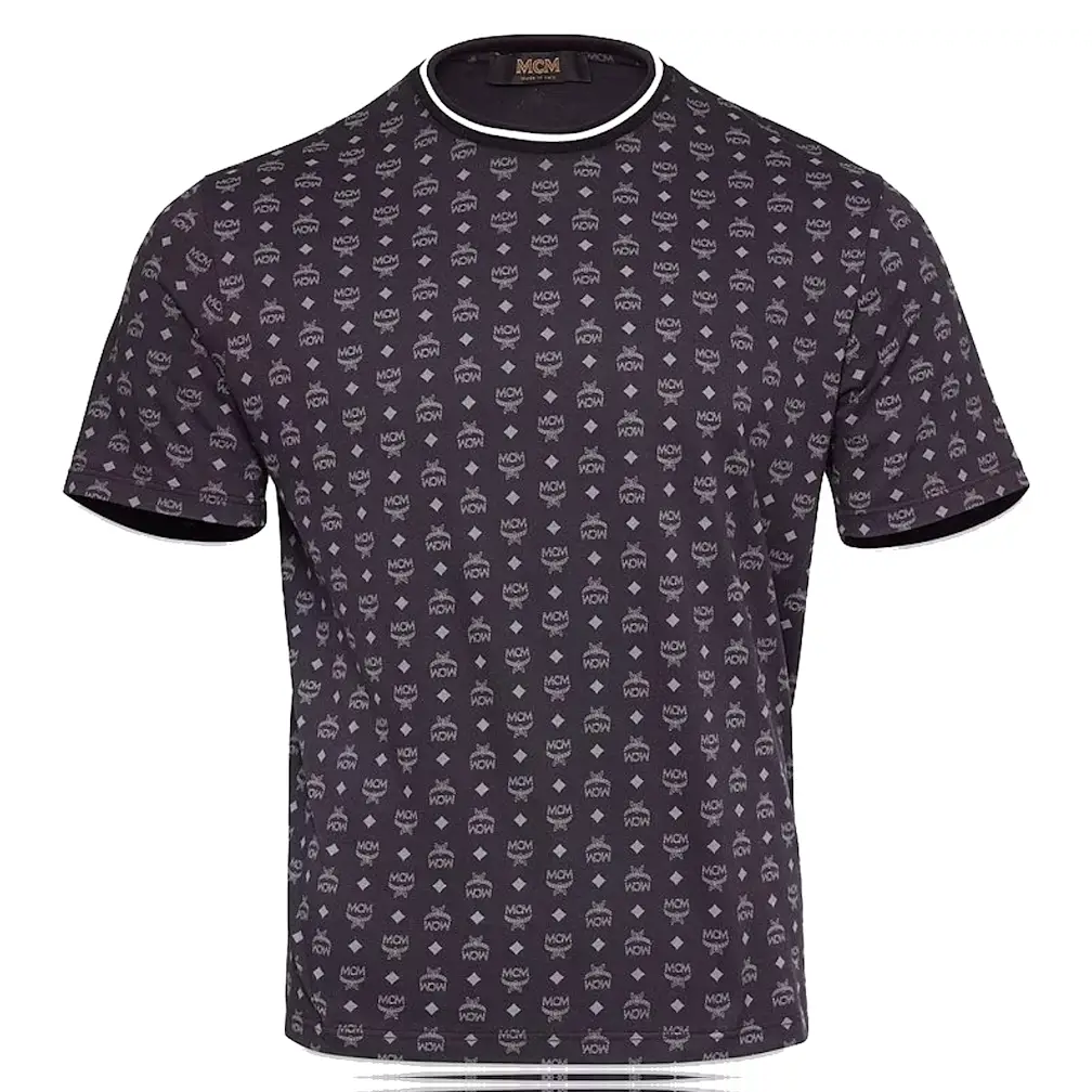 Mcm Visetos Stampa T-shirt Nero Uomo