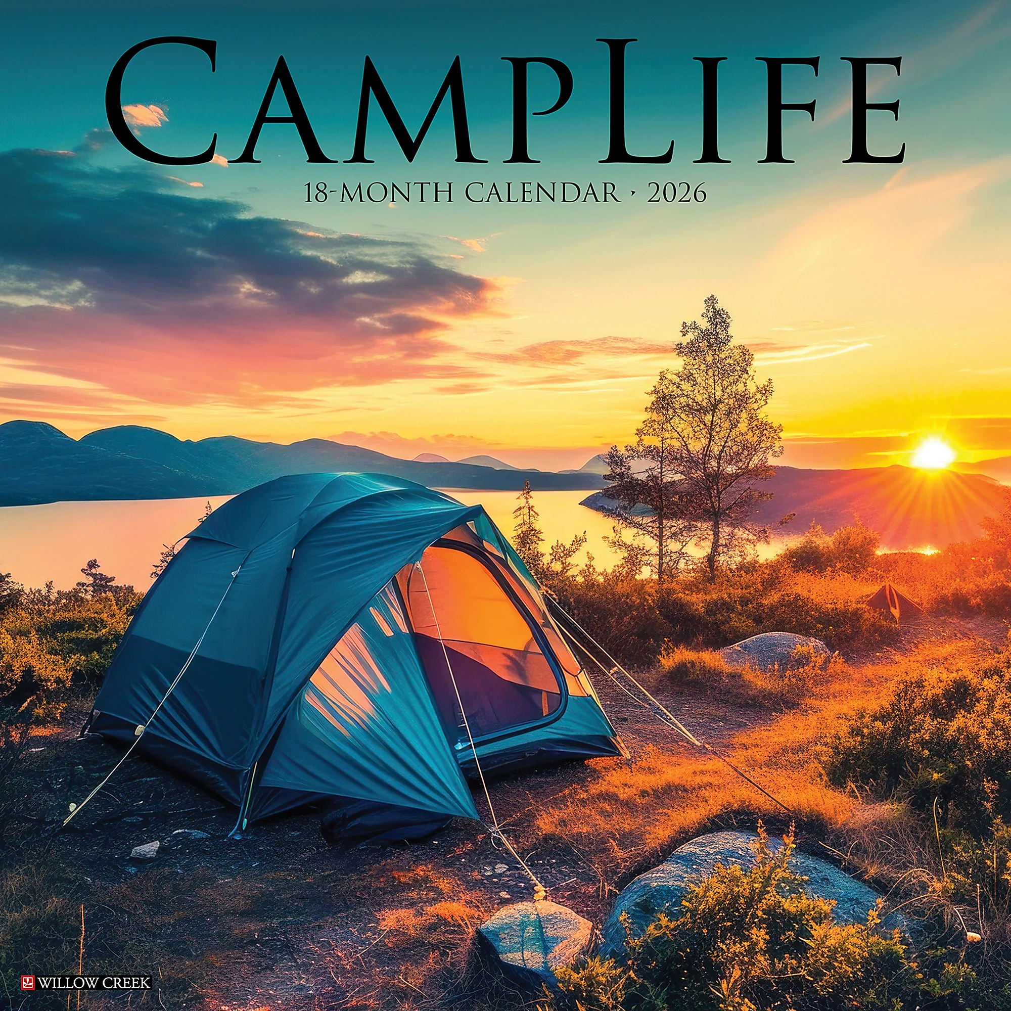 2026 Willow Creek Press Scenic Monthly Wall Calendar, 12" X 12", Camplife, January To December, 50521