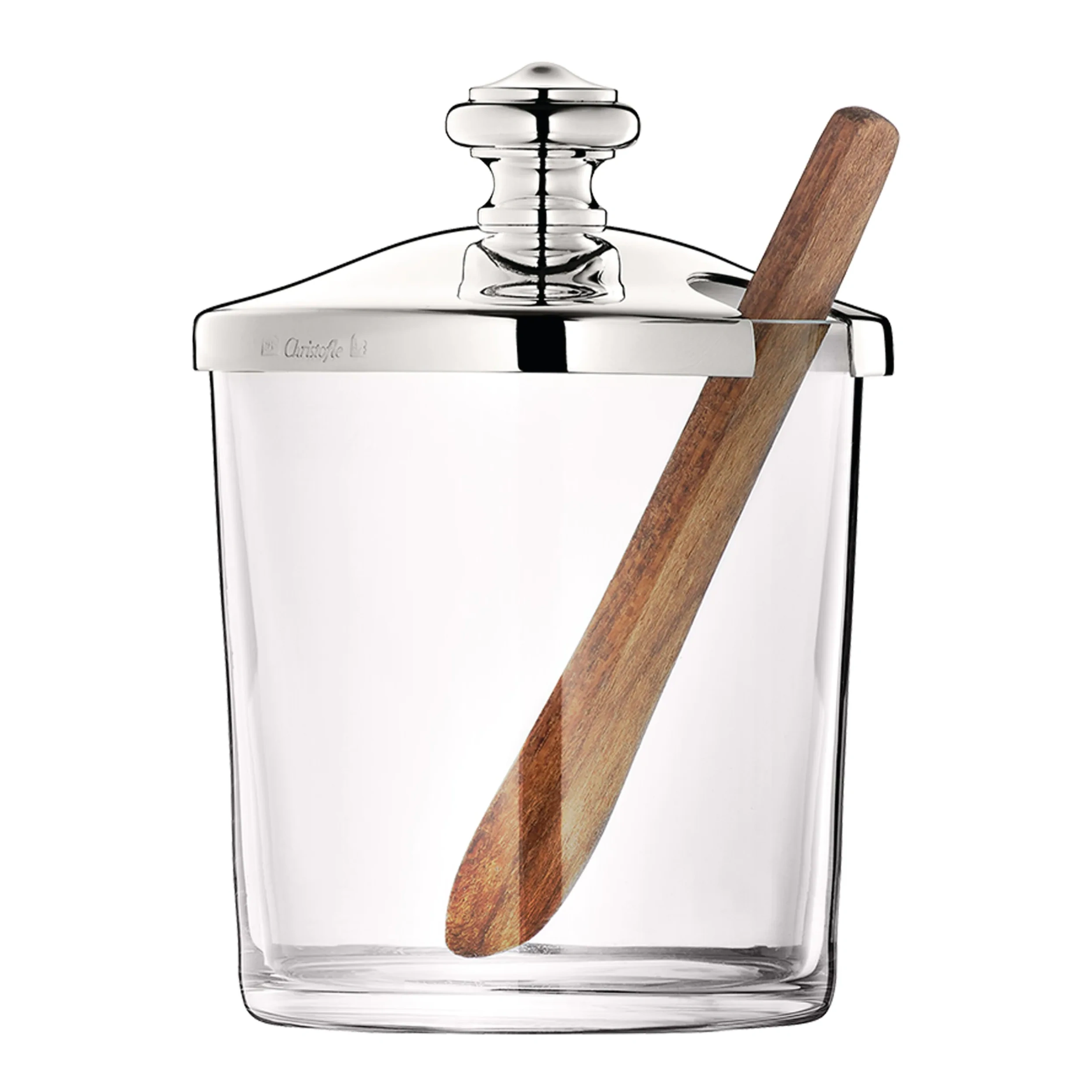 Christofle Silver‑plated Albi Serving Pot And Spoon