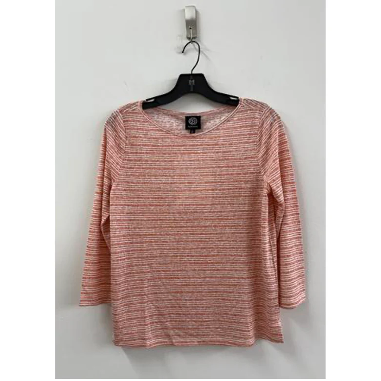 3qtr Slv Bateau Neck Top - Xs