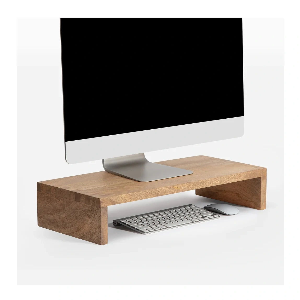 Anji Mountain Mango Wood Monitor Stand, Up To 32" Monitor, Natural (ms-fng-mng)