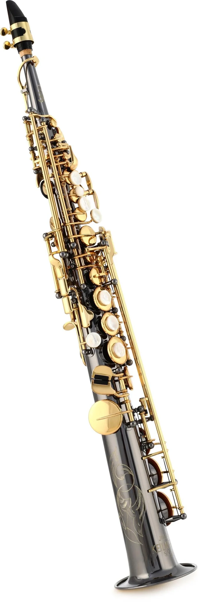 Keilwerth Sx90 Professional Soprano Saxophone - Black Nickel With Gold Keys