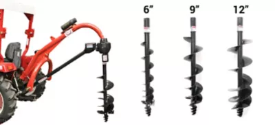 Tooltuff Direct Model 1500 3-point Post Hole Digger With 6 In. 9 In. And 12 In. Augers