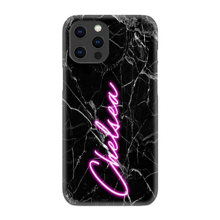Personalised Neon Name Iphone 17 Pro Case - Standard Case/cobra (red)/black Marble